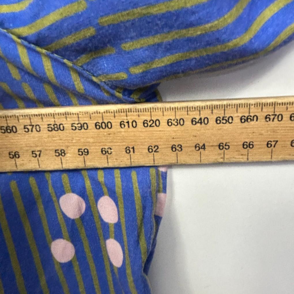 Handmade Floral Blue Spot Top - Size 18/20