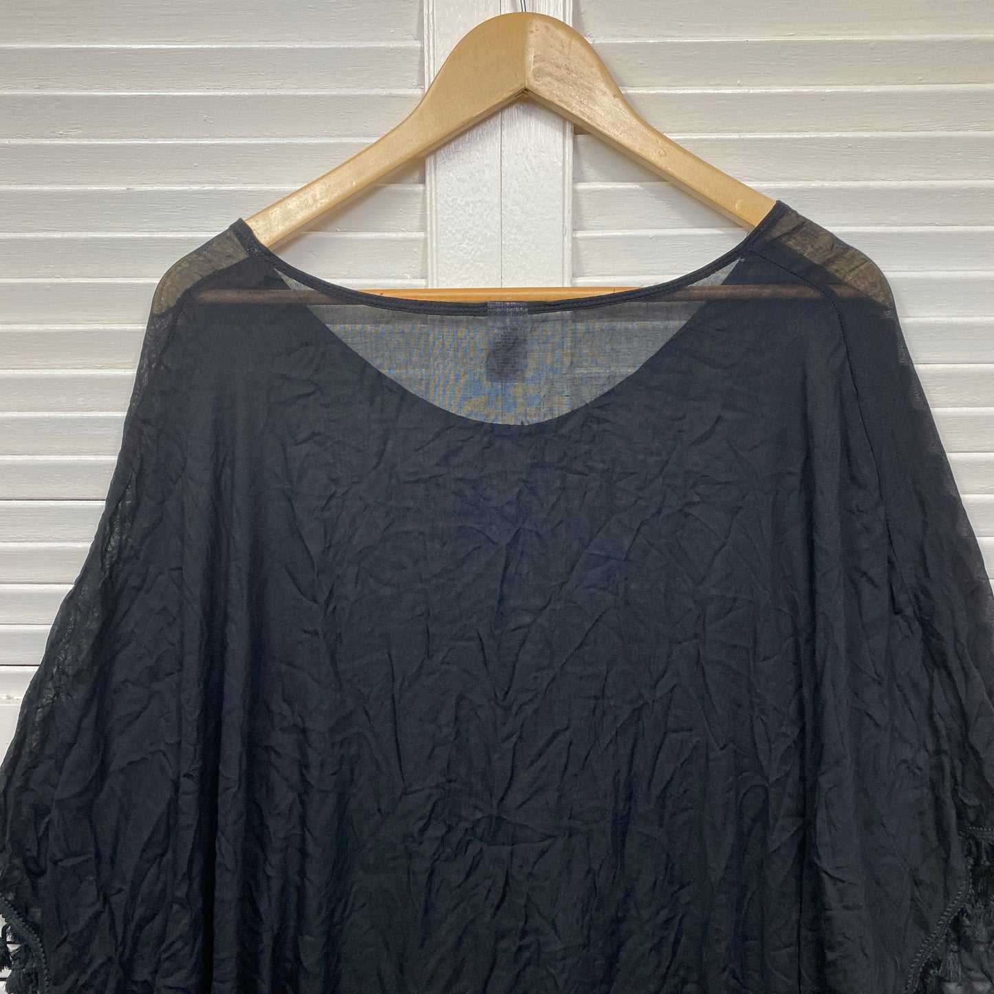 Target Kaftan Top Size XL Black Short Sleeve Swim Cover Up