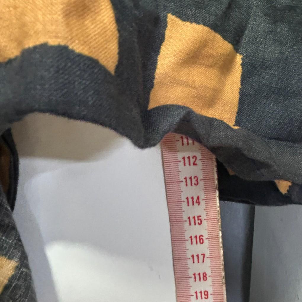 Black and Tan Check Linen Blend Dress - Size TBC