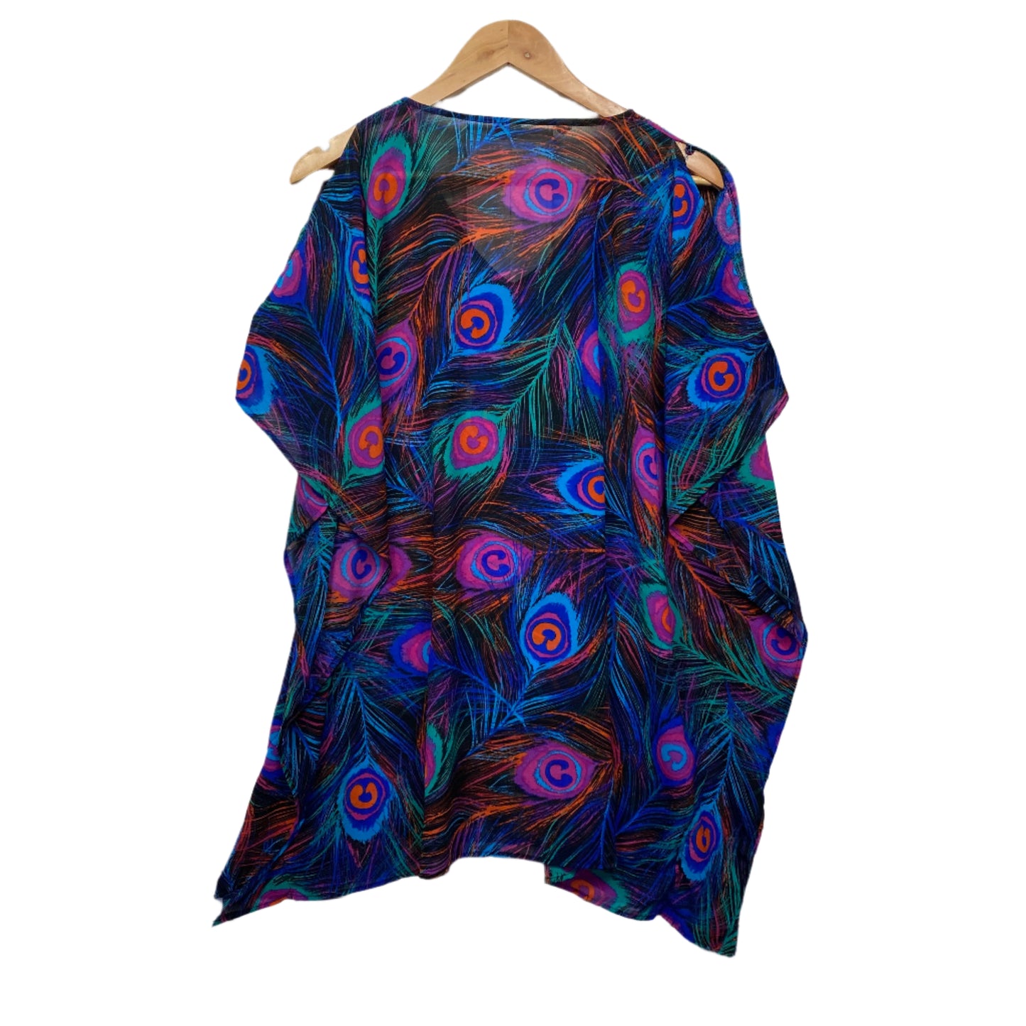 Millers Kaftan Top Size 16 Swim Cover Up Multicoloured Peacock Sequins