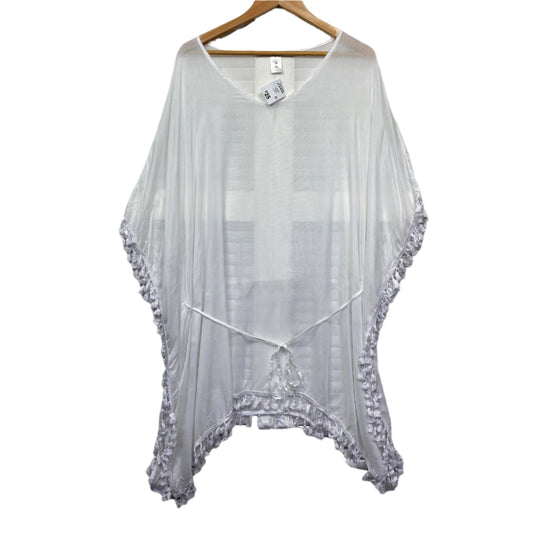 Target Kaftan Top Size XL 16 18 White Swim Cover Up New