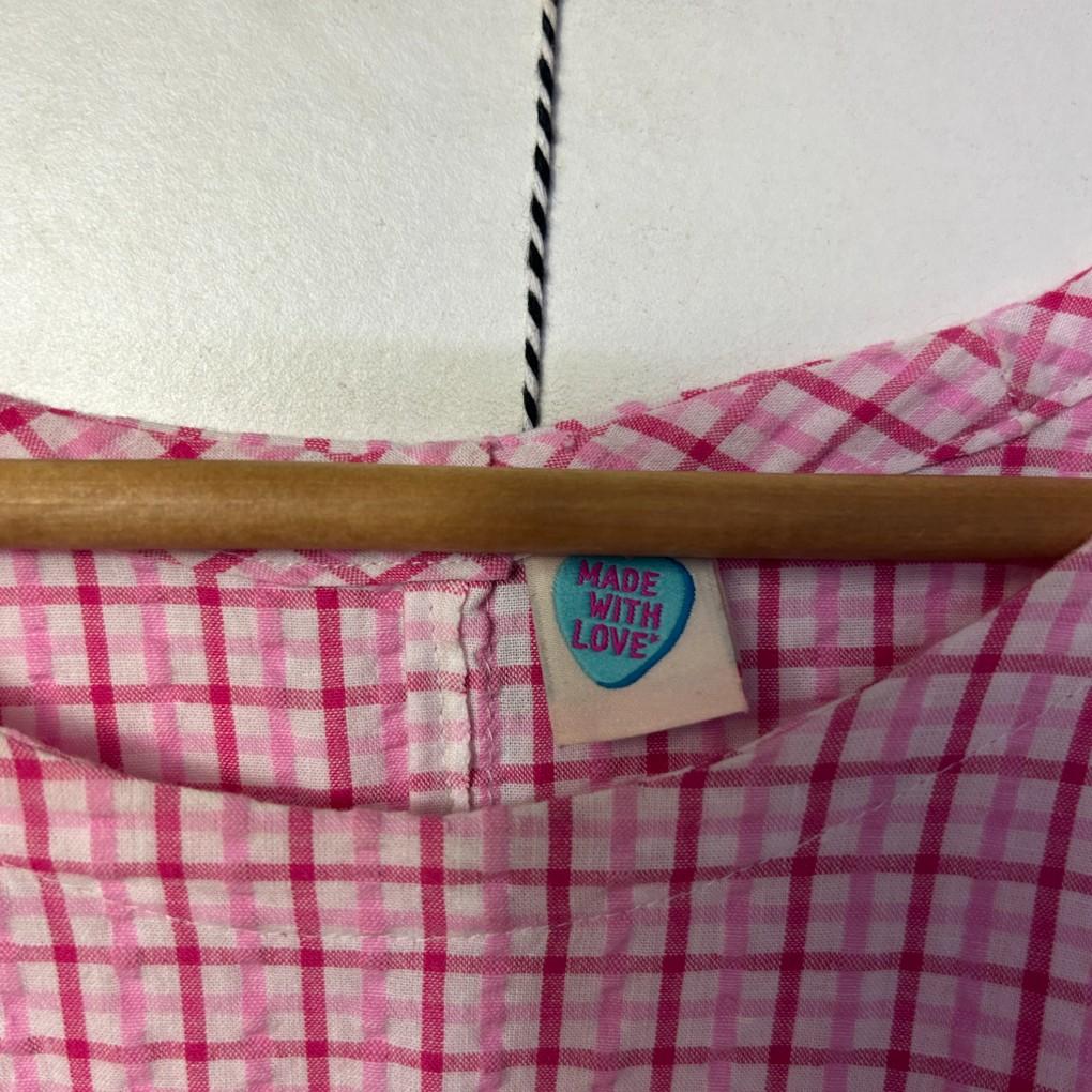 Handmade Pink Gingham Dress - Size 20/22