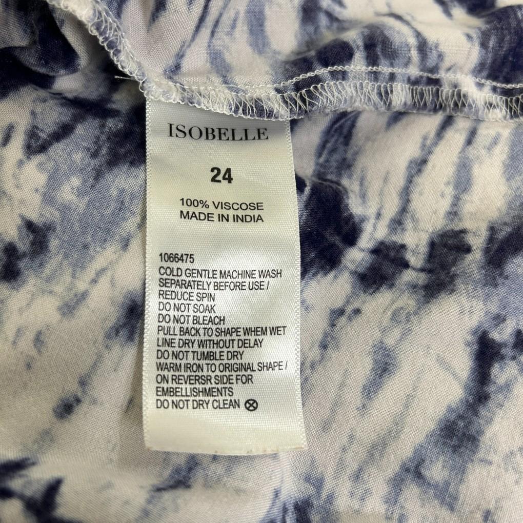 Isobelle Navy Tie-Dye Dress - Size 24