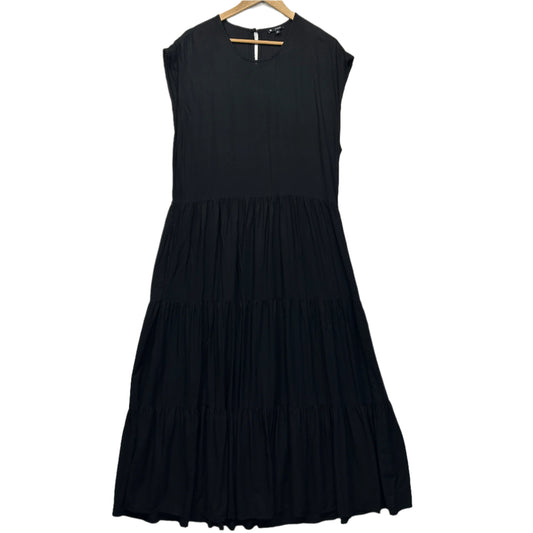 Target Maxi Dress Size 14 Black Sleeveless Pockets Viscose