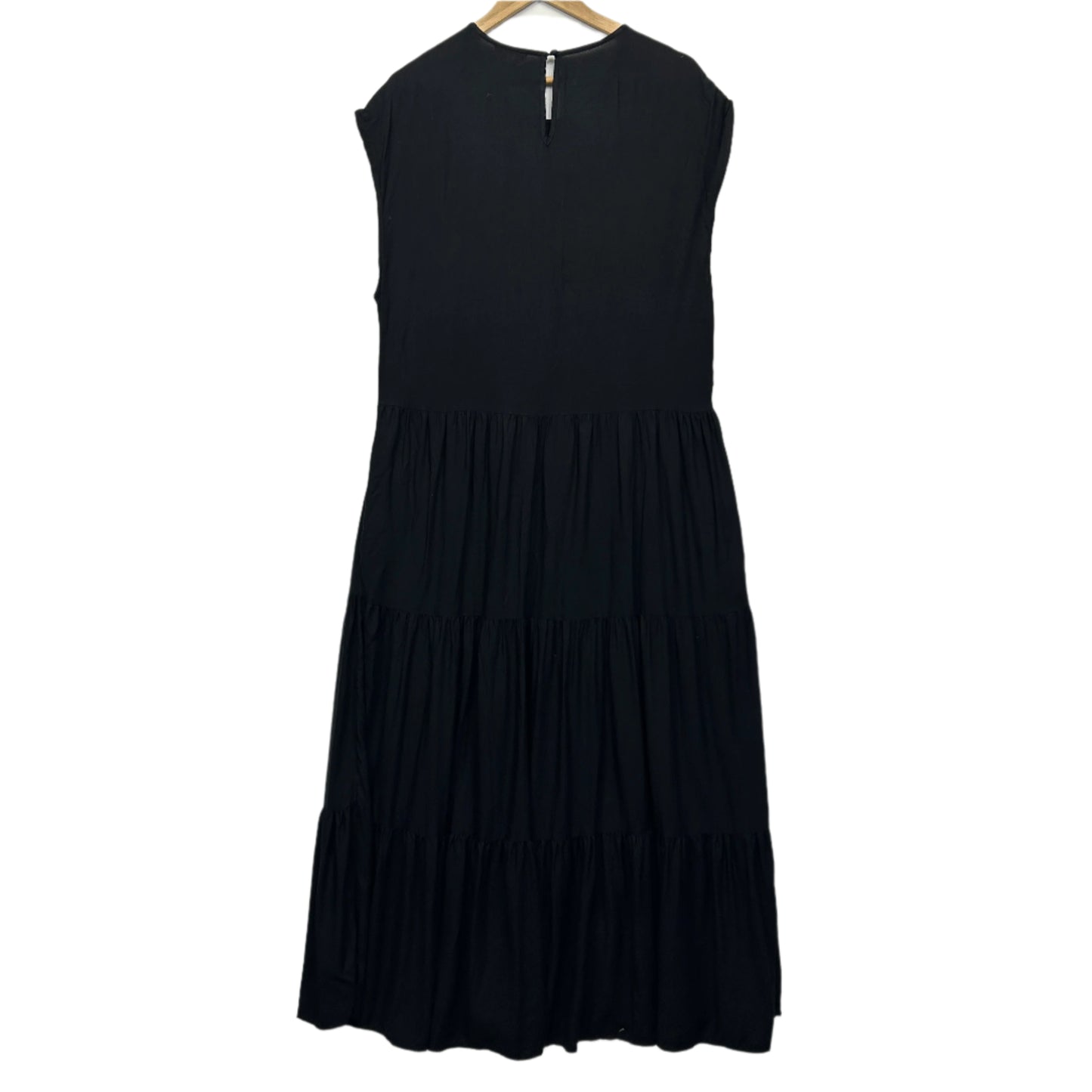 Target Maxi Dress Size 14 Black Sleeveless Pockets Viscose