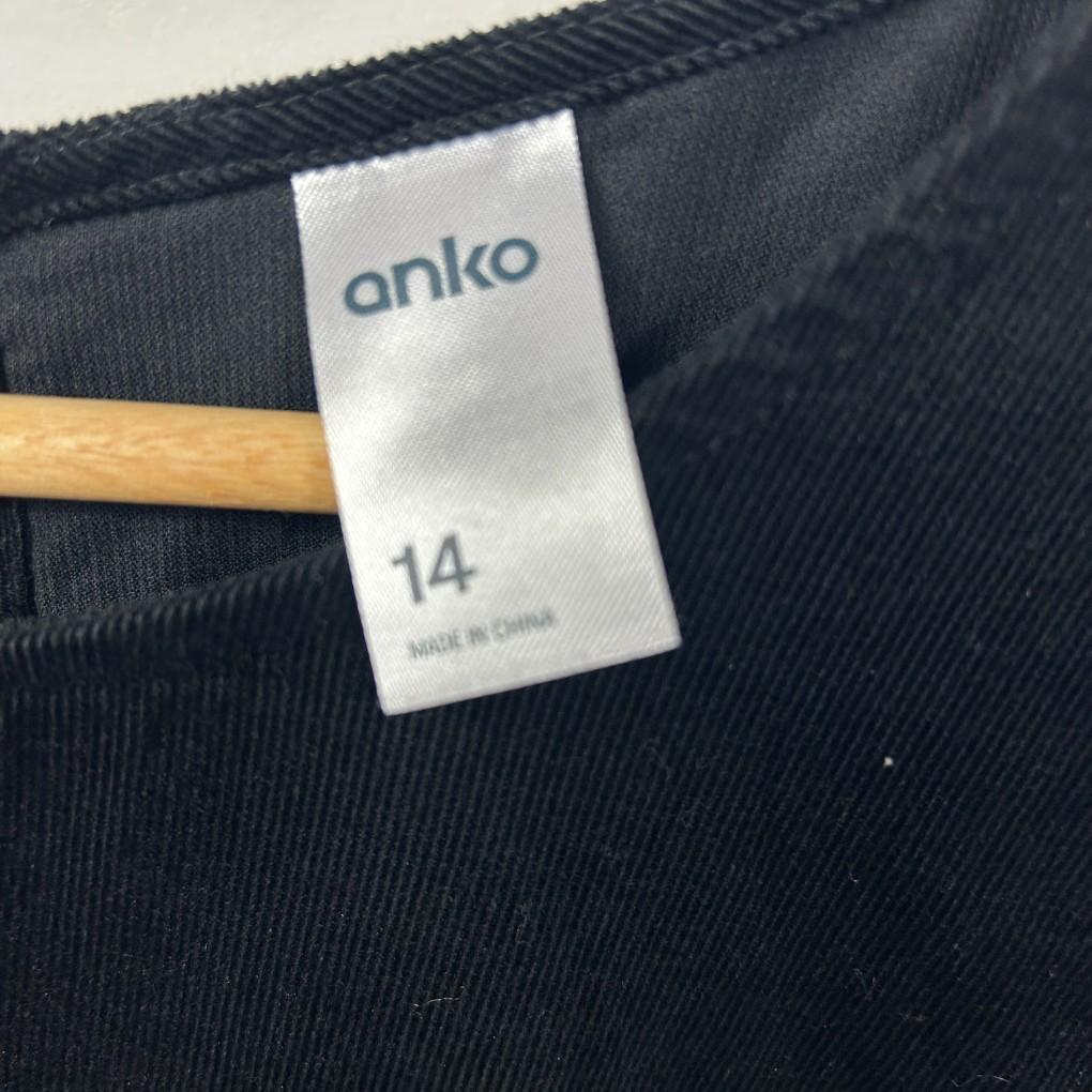 Anko Black Cotton Dress - Size 14