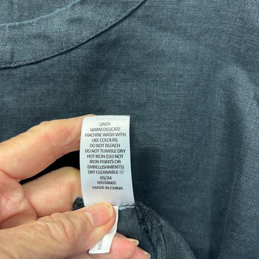 Target Black Linen Top - Size 16