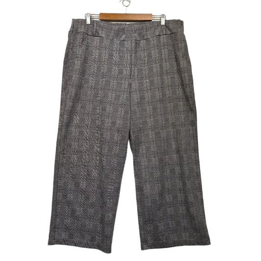 Autograph Pants Size 20 Check Pull On Pockets Ankle Length