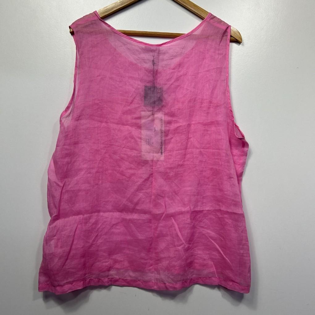 Bounce Pink Linen Top - Size 16/XL