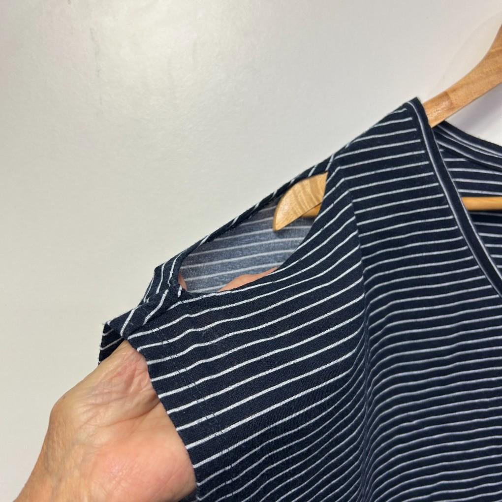 Millers Navy Striped Top - Size 18