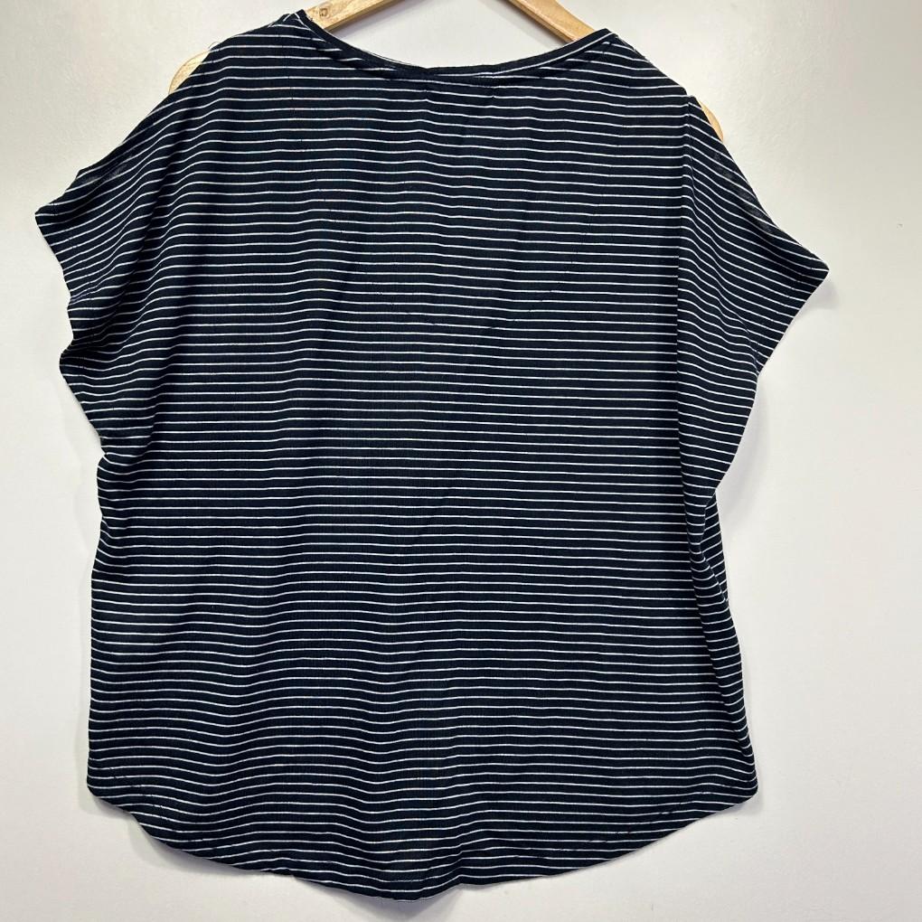 Millers Navy Striped Top - Size 18
