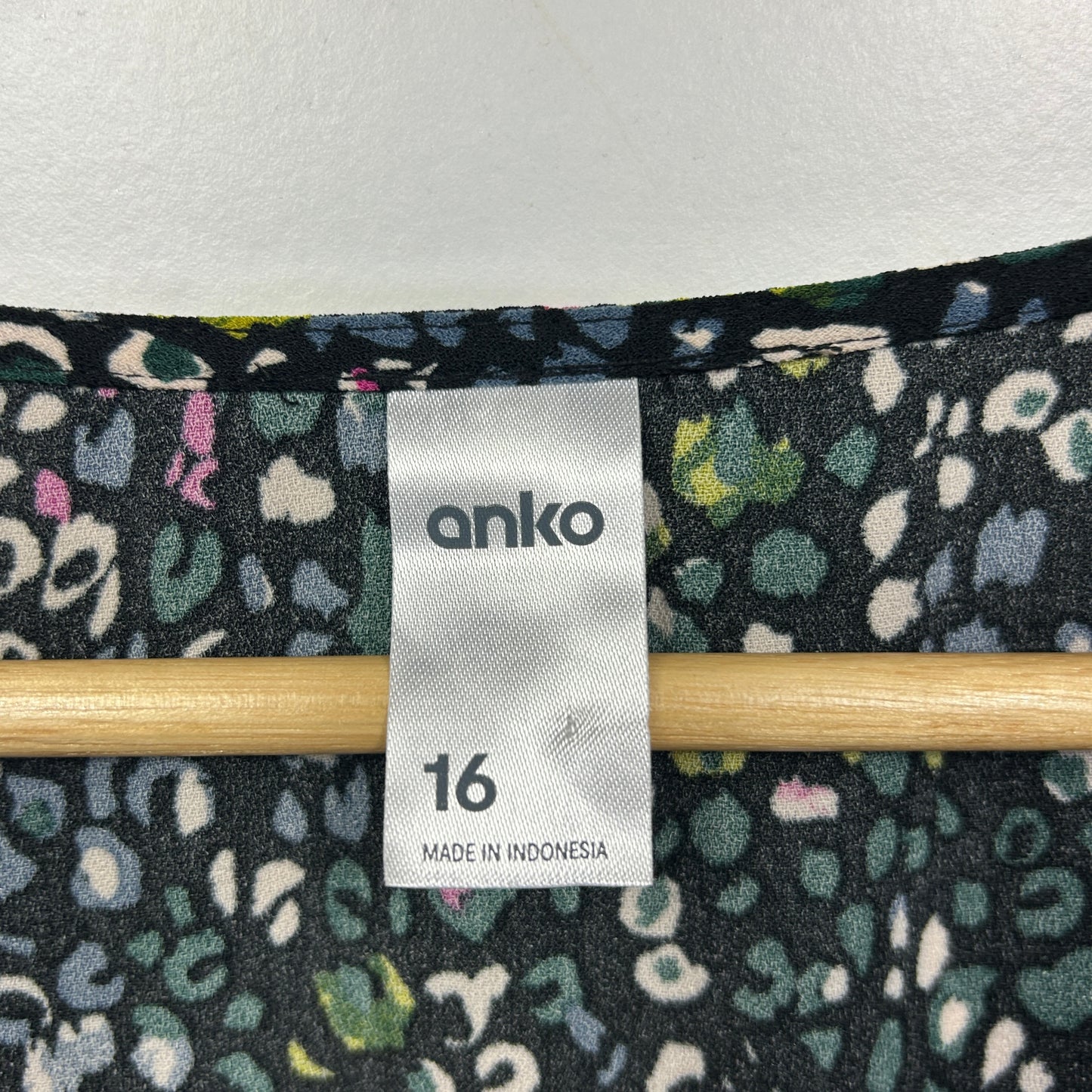 Anko Black Multicoloured Floral Print Dress - Size 16