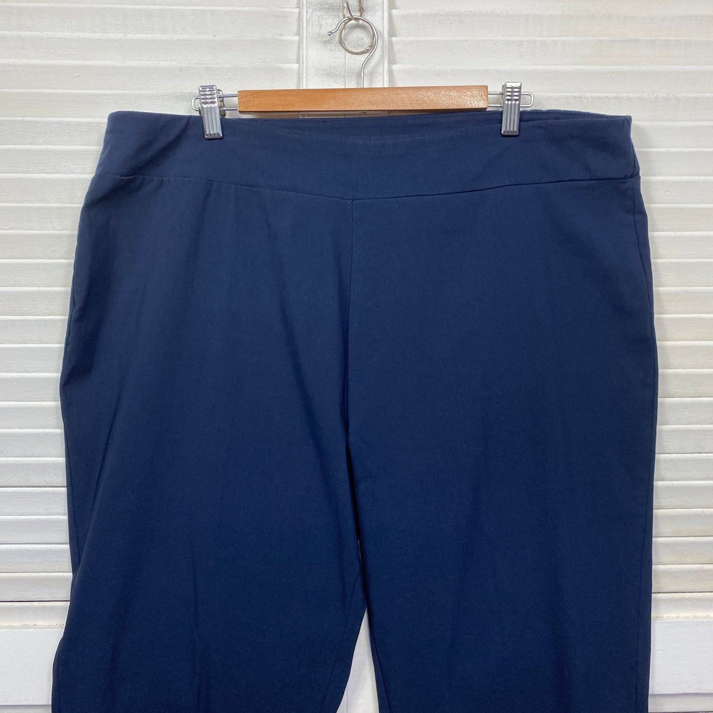 Sara Pants Size 24 Blue Ankle Length Pull On Office