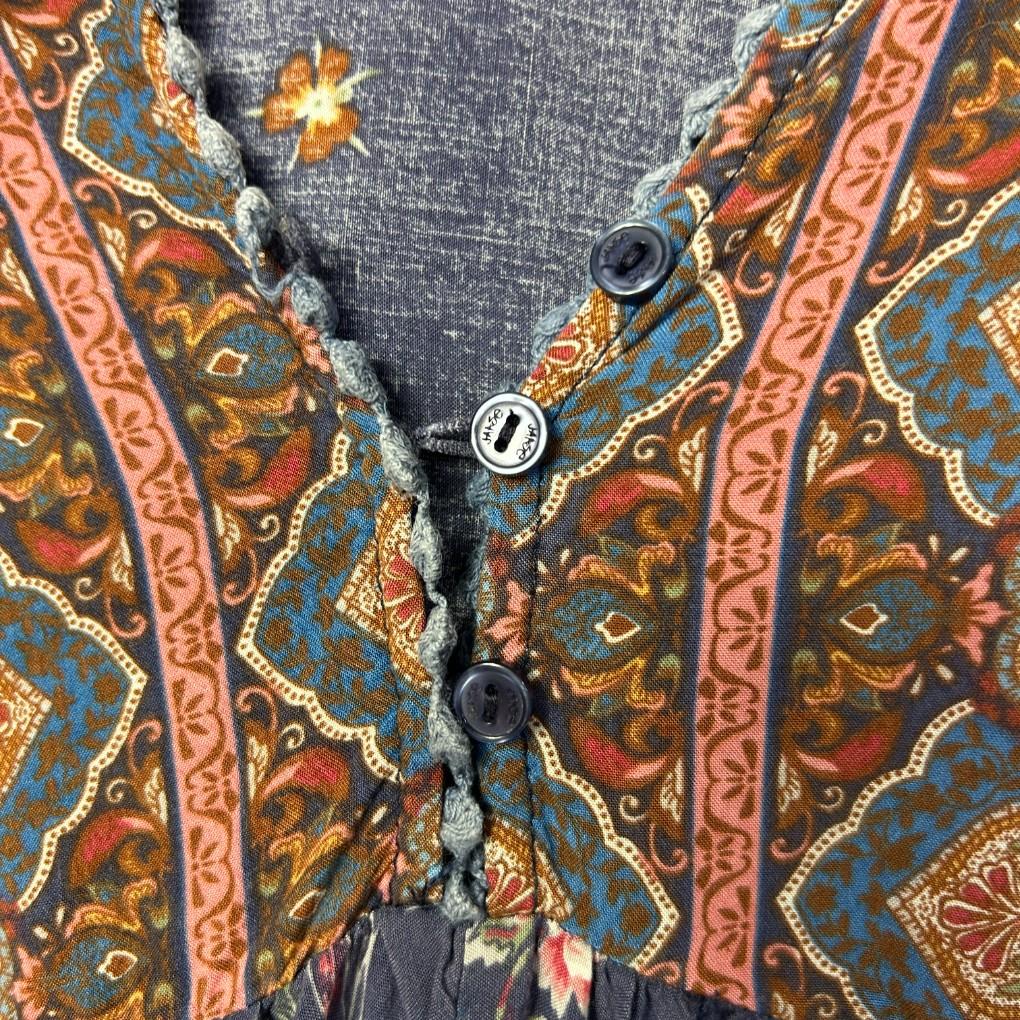 Boho Purple Floral Top - Size 18/20/22