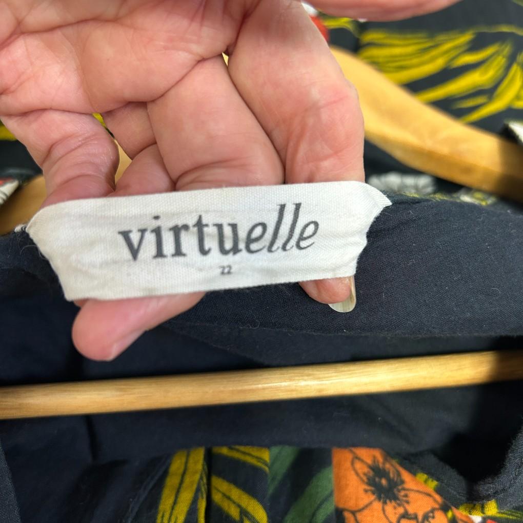 Virtuelle Floral Cotton Midi Dress - Size 22