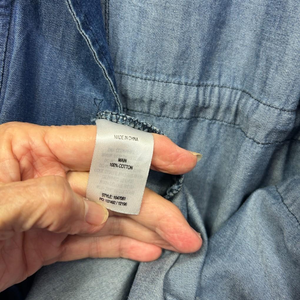 Beme Chambray Cotton Hooded Jacket - Size 22