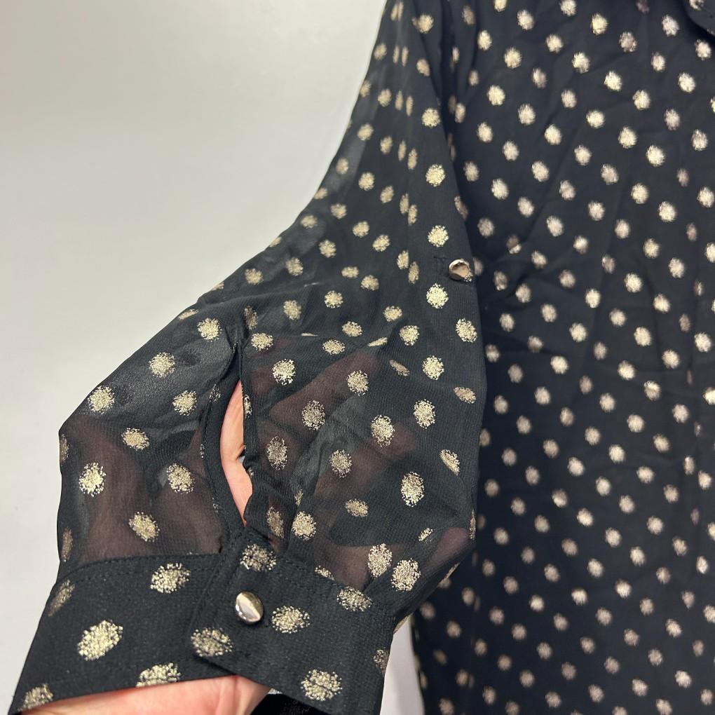 Millers Navy Polka Dot Shirt - Size 20