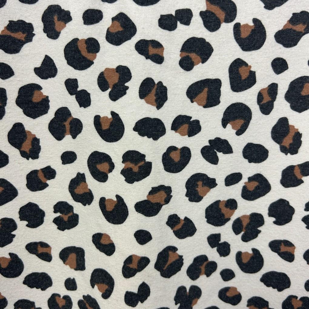 Suzanne Grae Cream Leopard Print Cotton Jumper - Size L