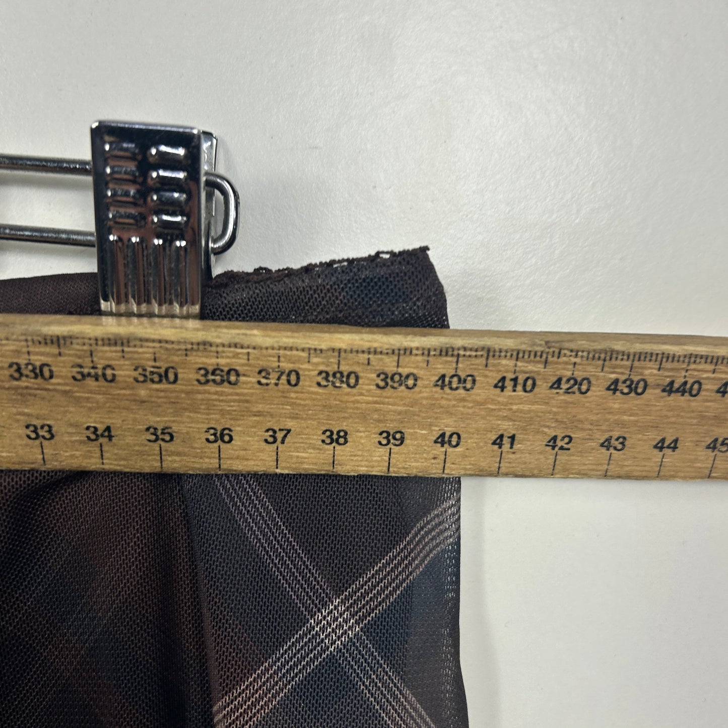 & me Brown Check Mesh Skirt - Size 16