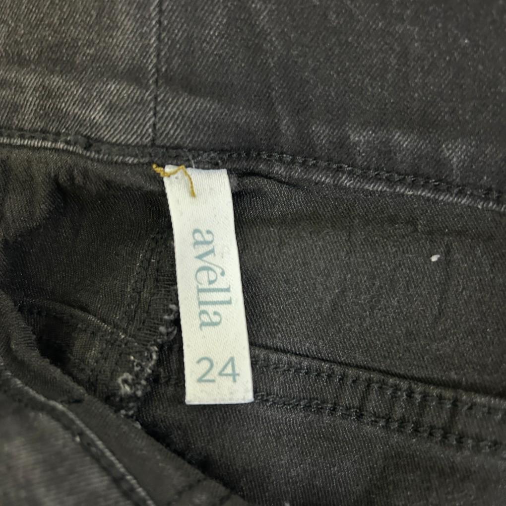 Avella Black Cotton Shorts - Size 24