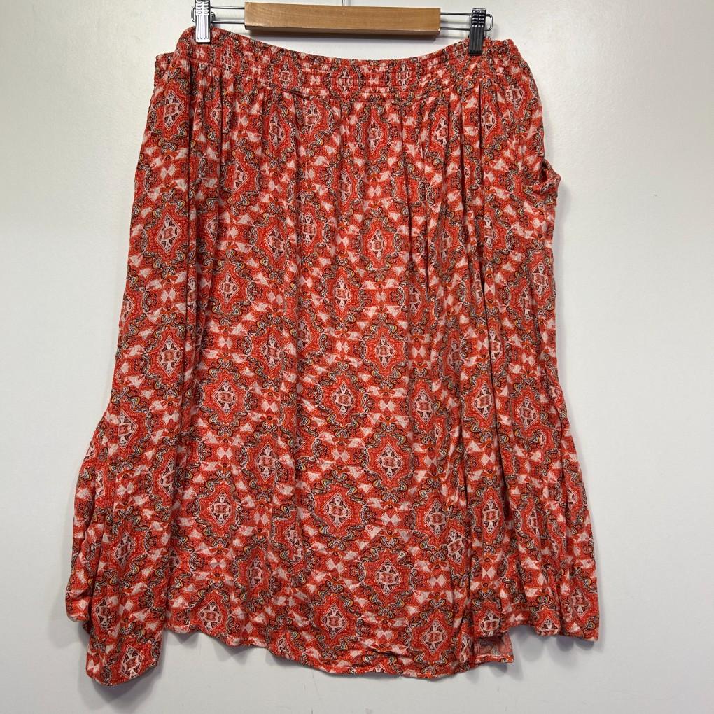 Autograph Rust Midi Skirt - Size 20