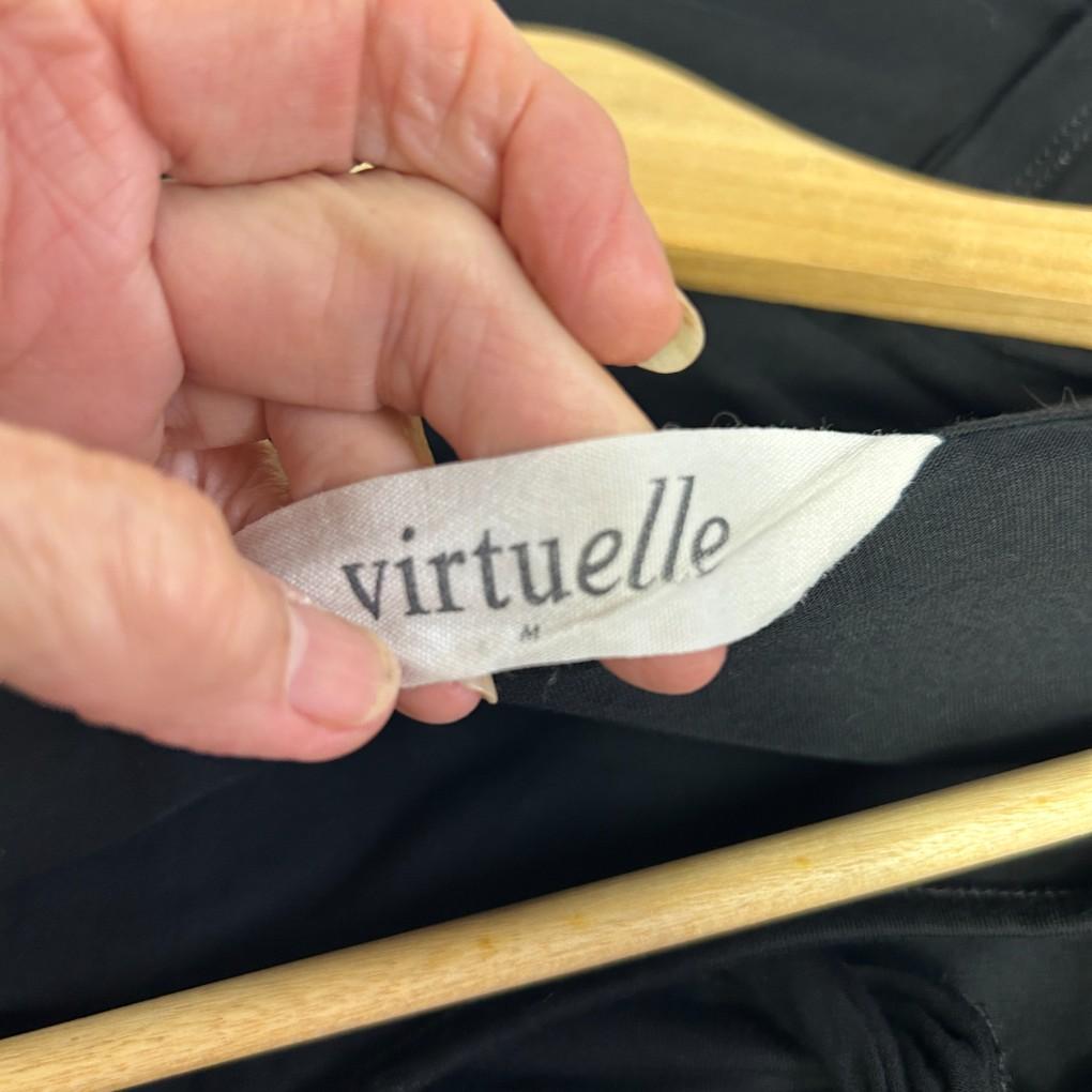 Virtuelle Black Tie-Front Top - Size 18/M