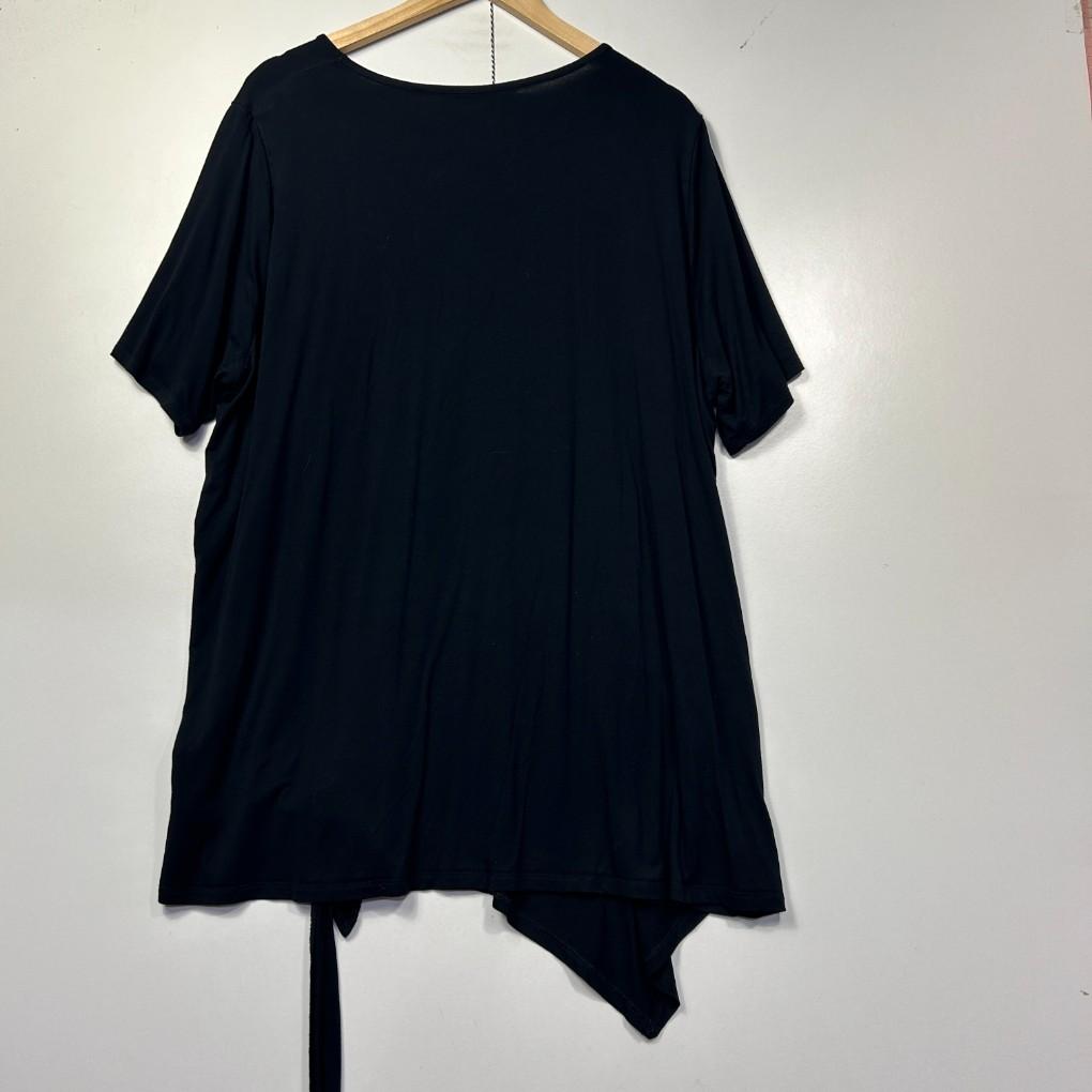 Virtuelle Black Tie-Front Top - Size 18/M