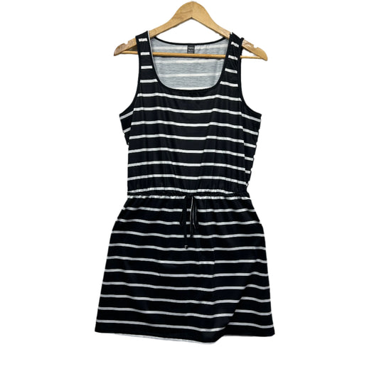 Shein Dress Size Large 14 Black White Striped Sleeveless