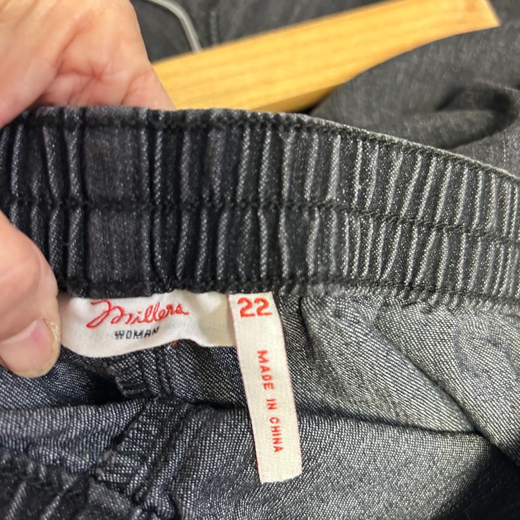 Millers Black Denim Shorts - Size 22
