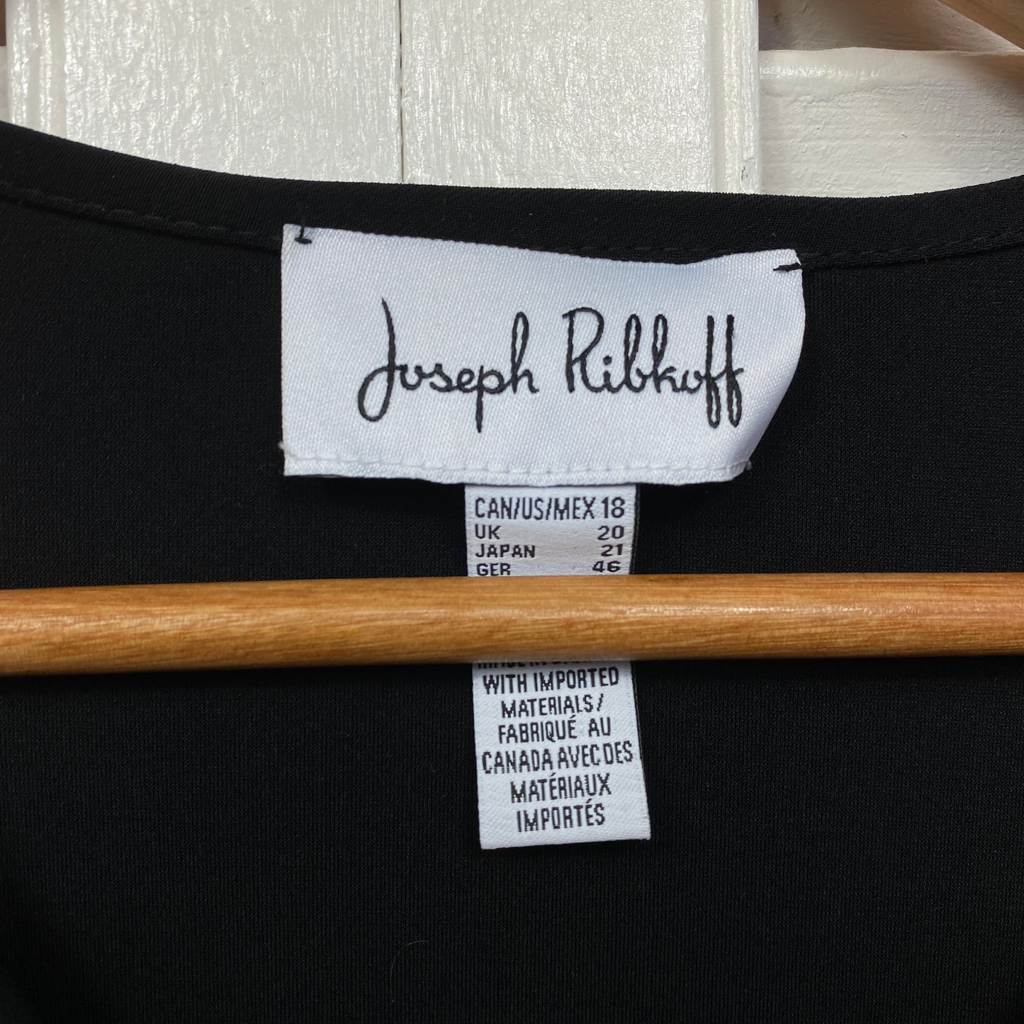 Joseph Ribkoff Top Size 20 Long Sleeve Black