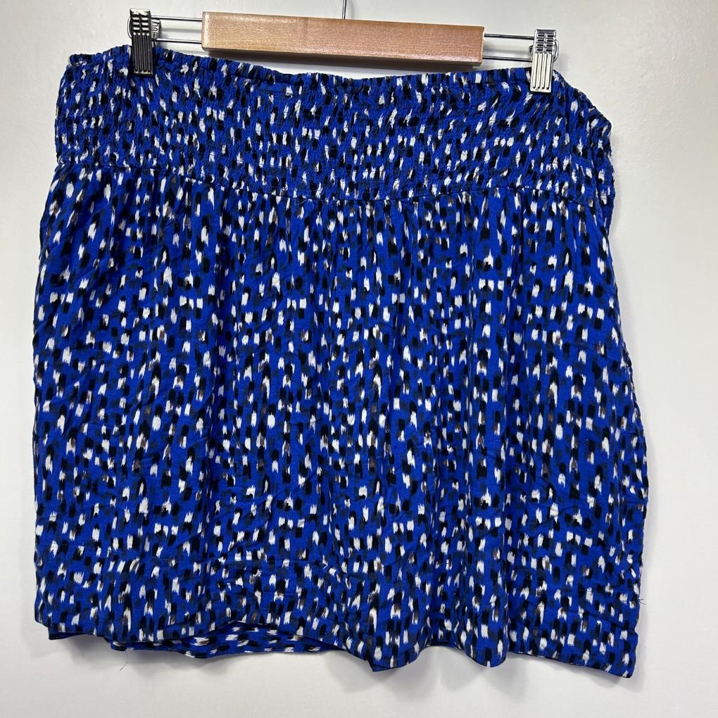 City Chic Blue Print Skirt - Size 20/L