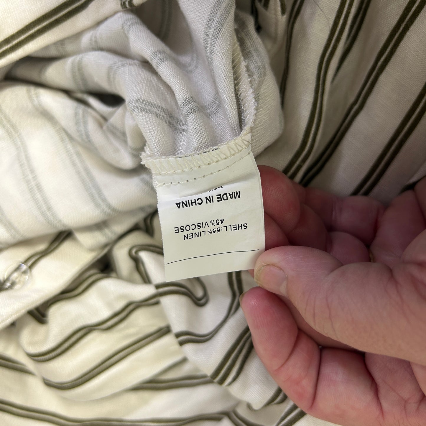 B Linen Striped Pants Size 14