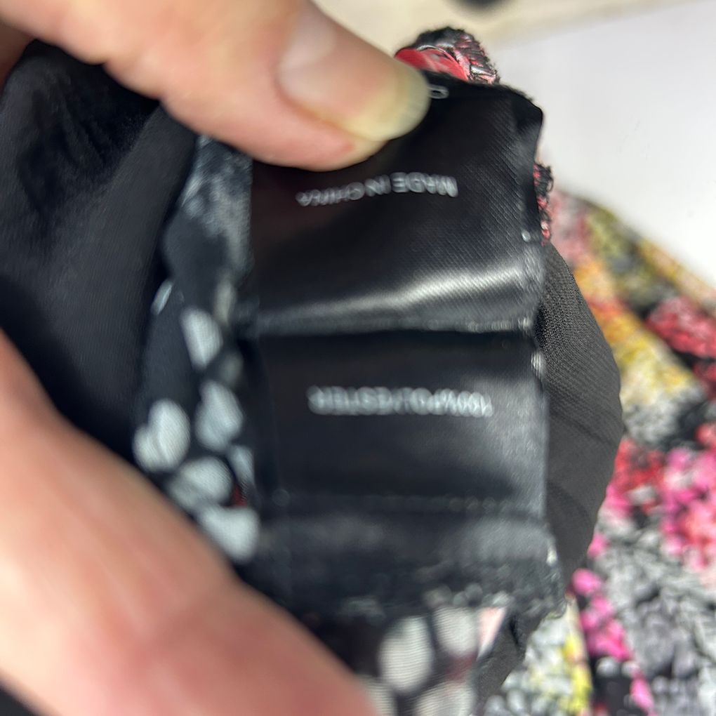 Taking Shape Multicoloured Floral Sheer Top Layer Dress - Size 18