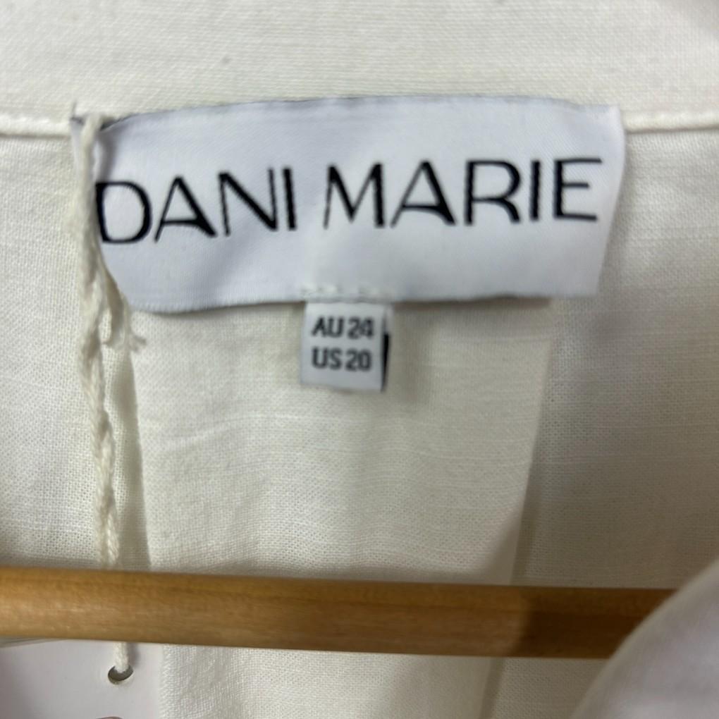 Dani Marie White Cotton Shirt - Size 20