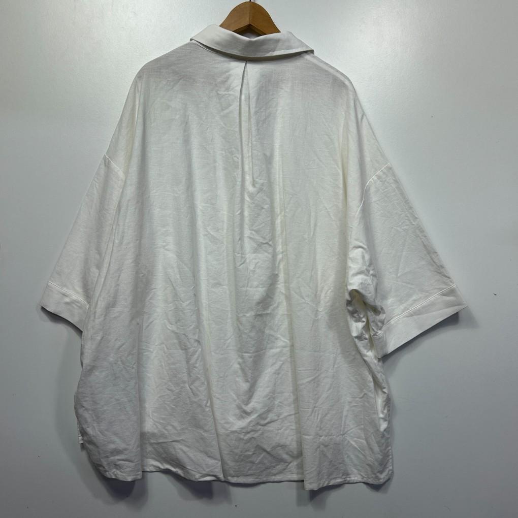 Dani Marie White Cotton Shirt - Size 20