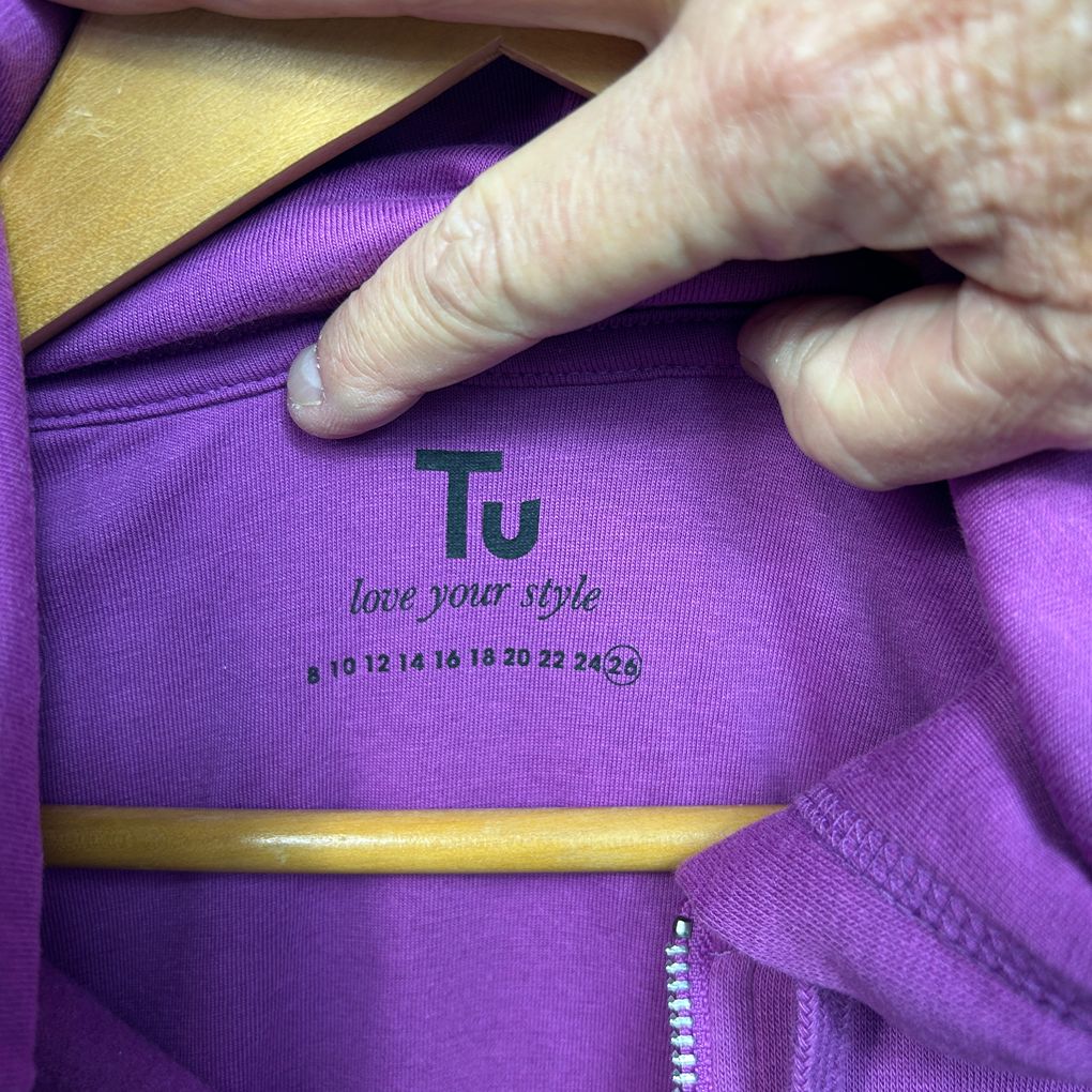 Tu Purple Zip Hoodie - Size 24/26