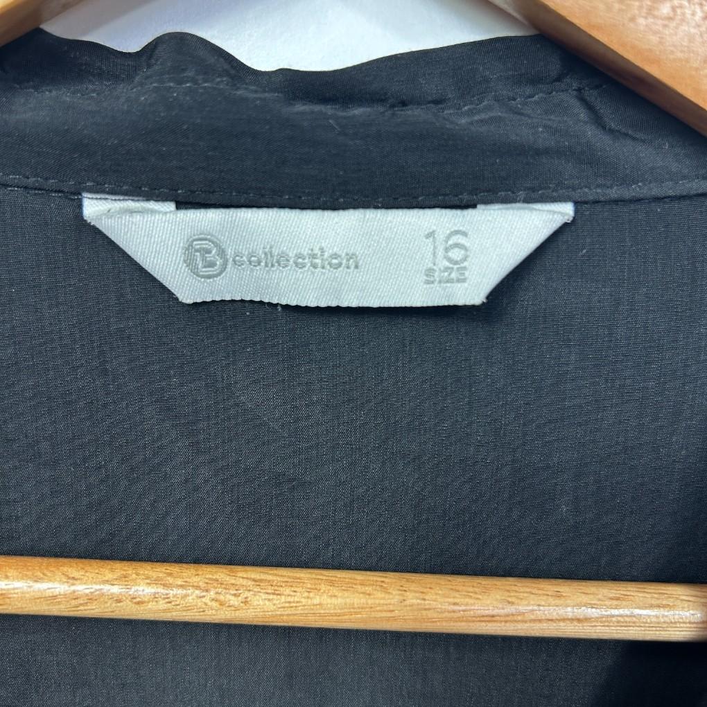 B Collection Black Long Sleeve Shirt - Size 16