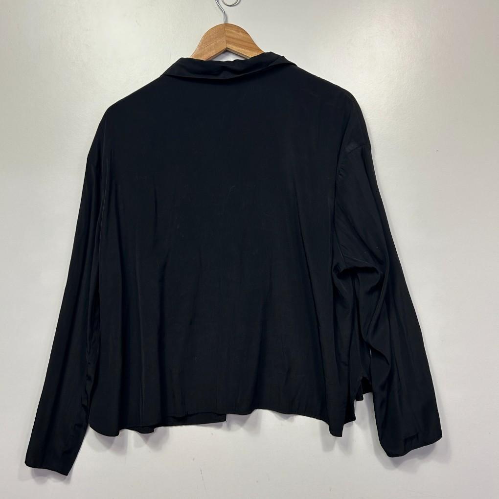 B Collection Black Long Sleeve Shirt - Size 16