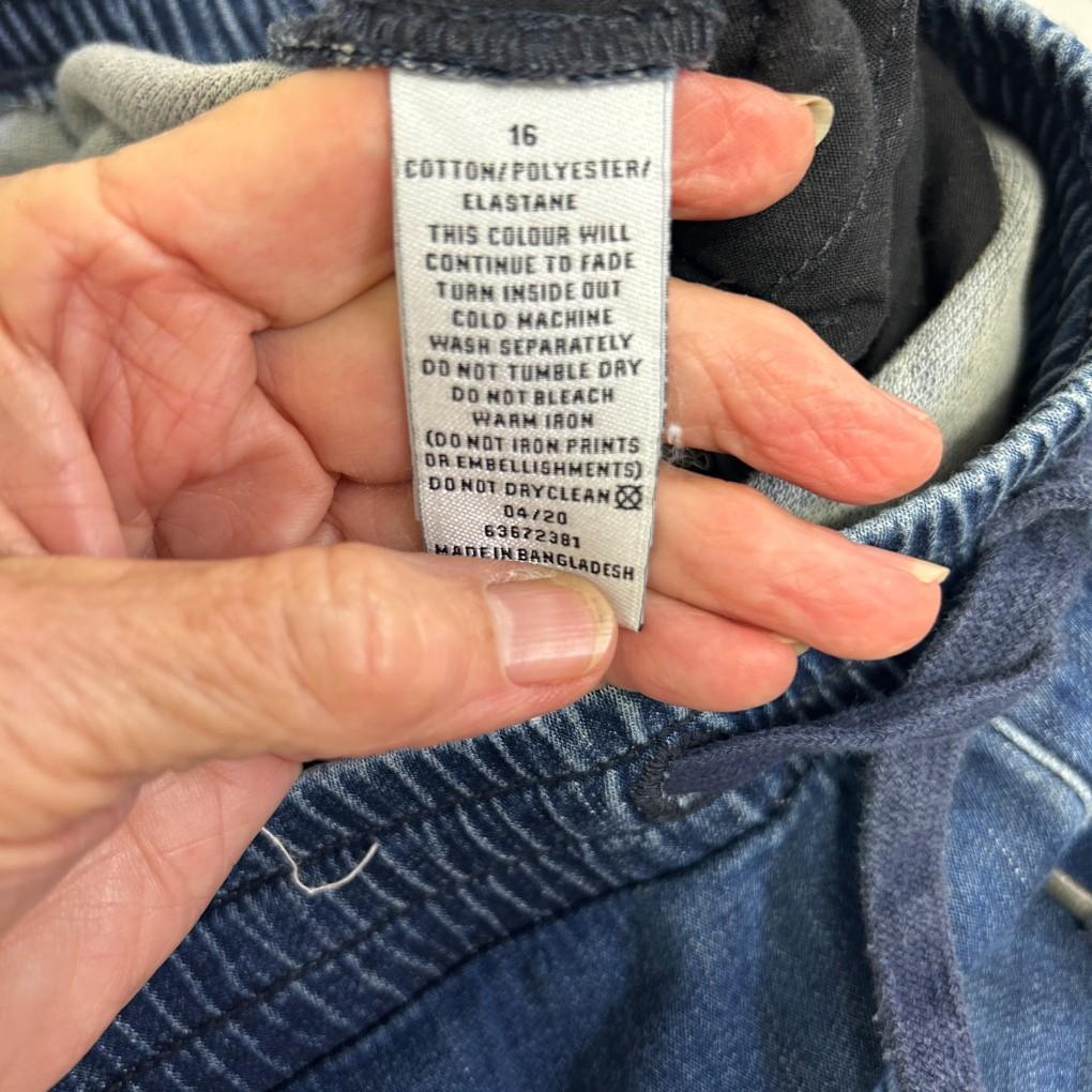 Target Denim Cotton Joggers - Size 16