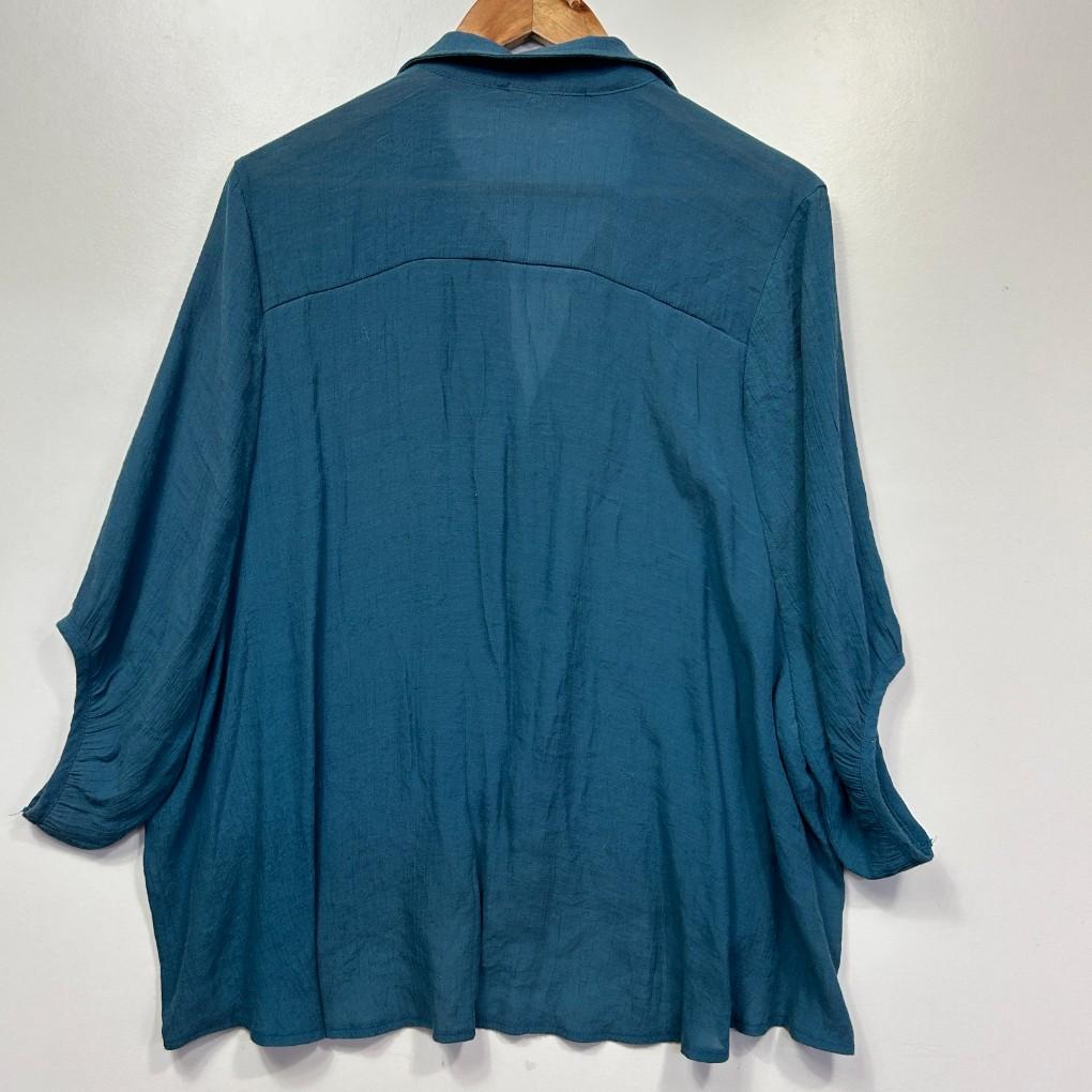 Cotton Village Teal Cotton Shirt - Size M/L