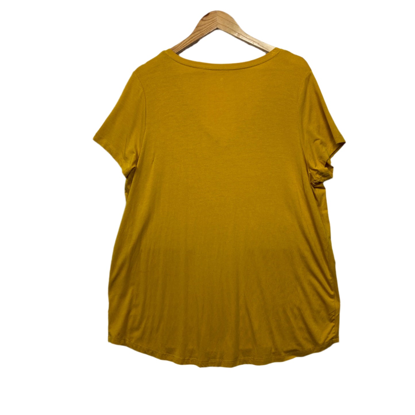 Target Top Womens Size 18 Mustard Short Sleeve Casual Modal