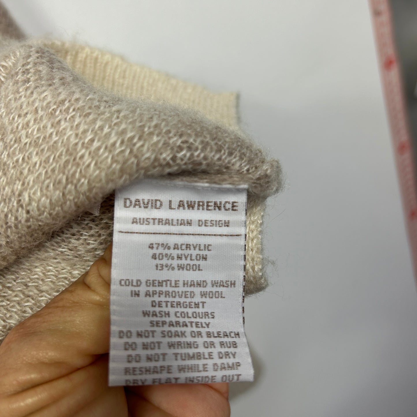 David Lawrence Wool Blend Animal Print Jumper - Size M