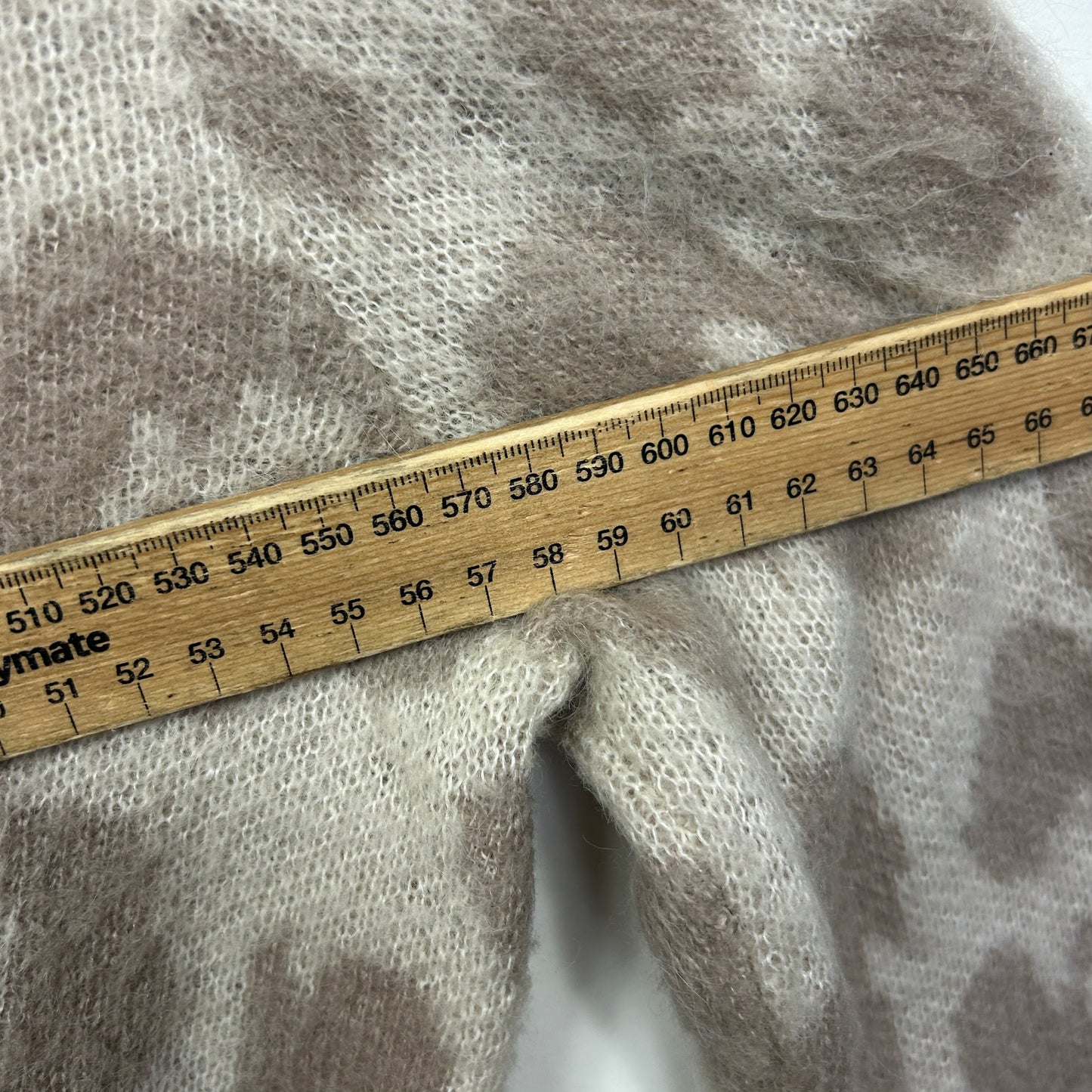 David Lawrence Wool Blend Animal Print Jumper - Size M