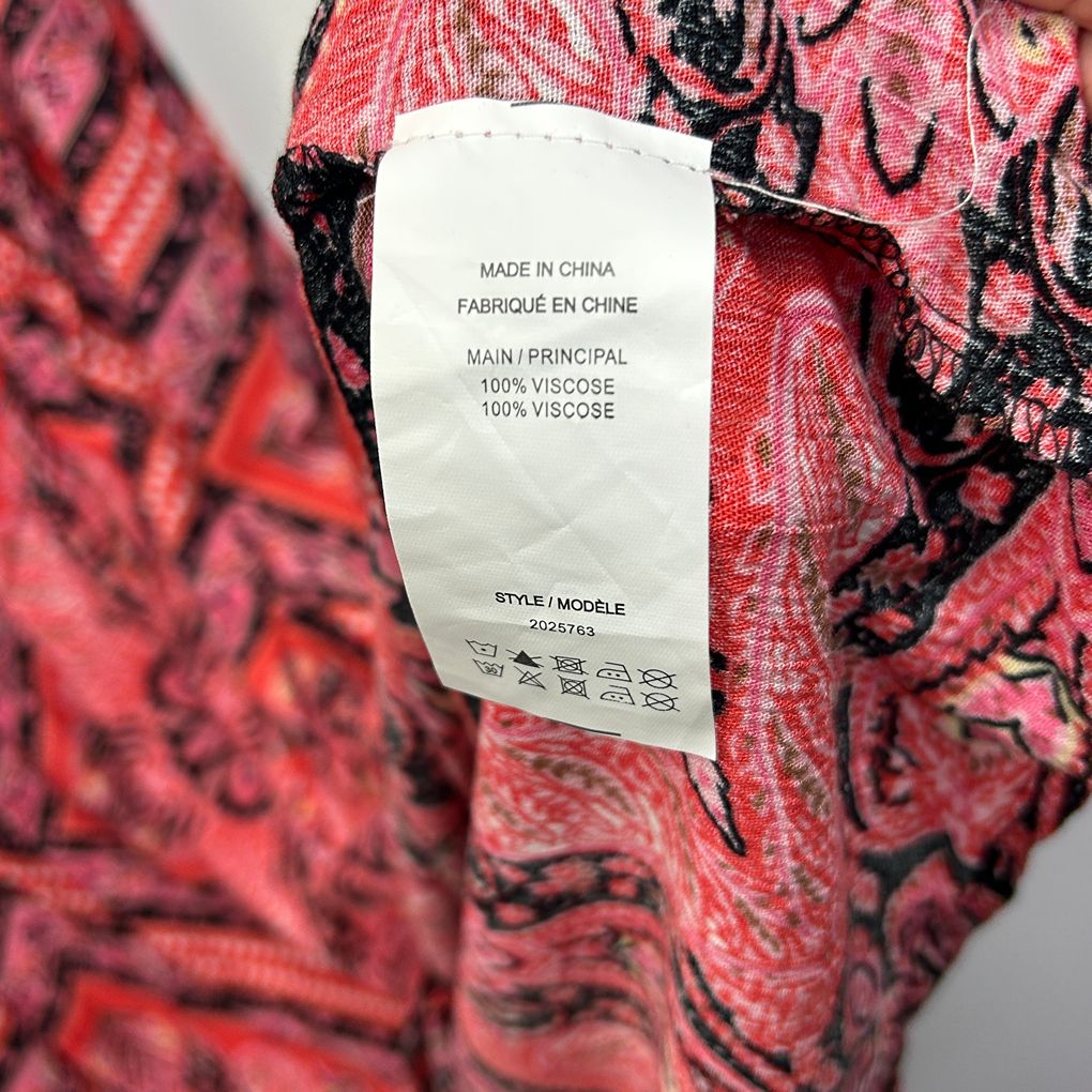 Autograph Red Patterned Dress - Size 24