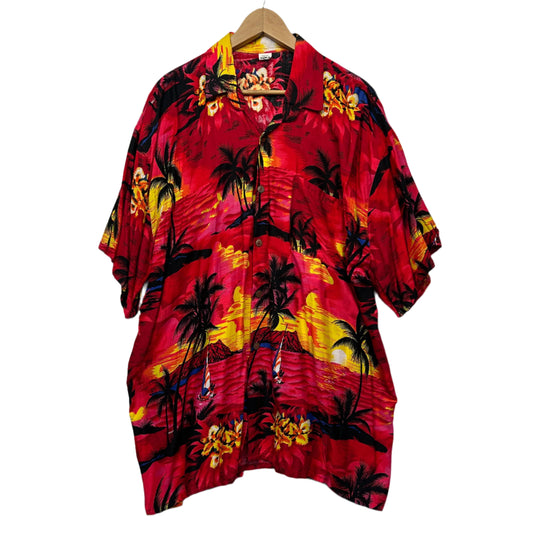Hawaiian Shirt Size 4XL Short Sleeve Tropical Holiday