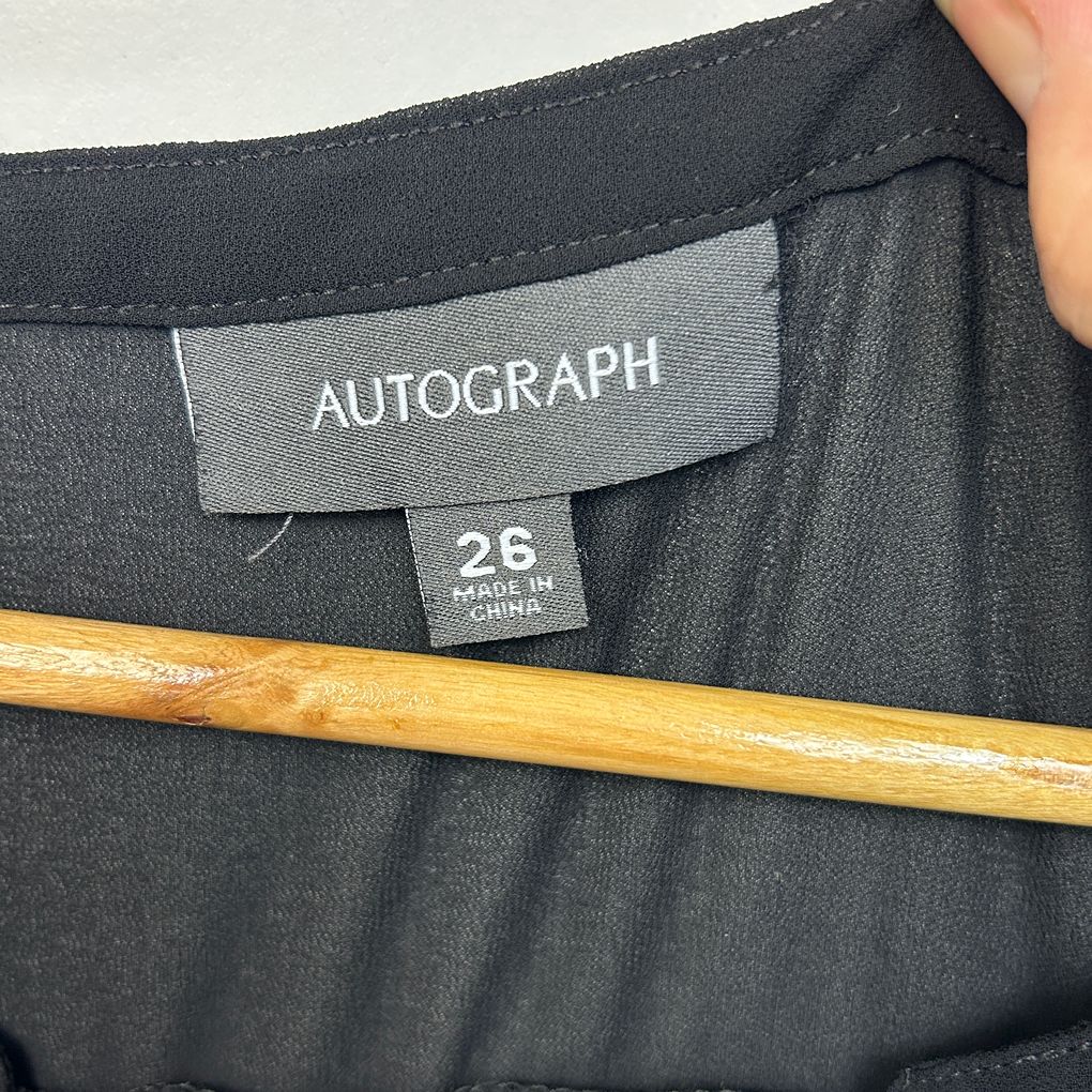 Autograph Black Spotted Top - Size 26