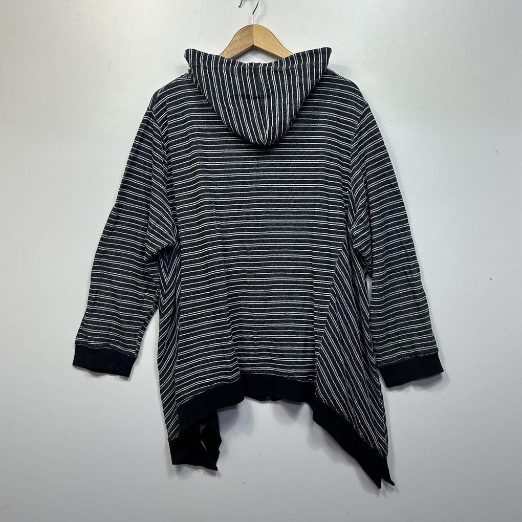 Virtuelle Charcoal Cotton Zip Jacket - Size 22/XL