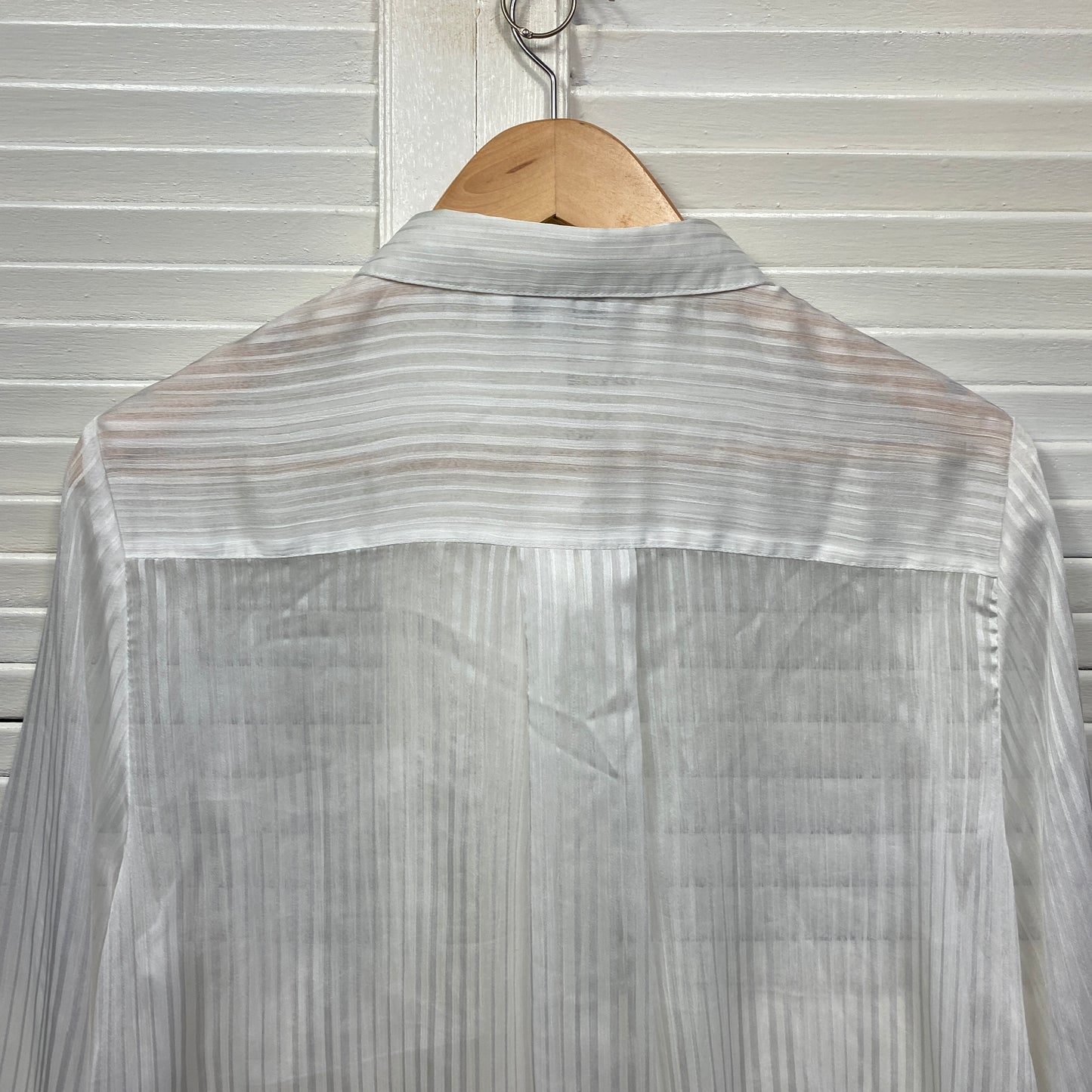 Preview Top Size 18 White Long Sleeve Sheer