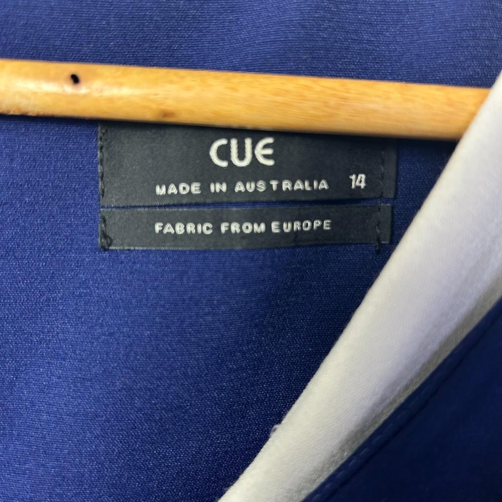 Cue Navy Pencil Dress - Size 14