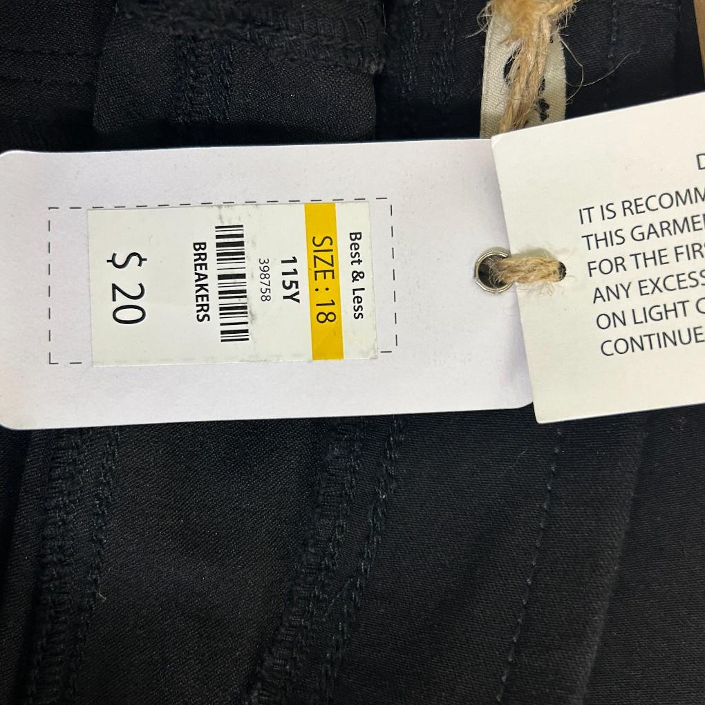 Breakers Black Pants - Size 18